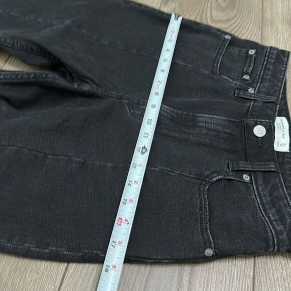 Abercrombie & Fitch The Skinny High Rise Split Raw Hem Black Stretch Jeans 27 - Picture 12 of 12